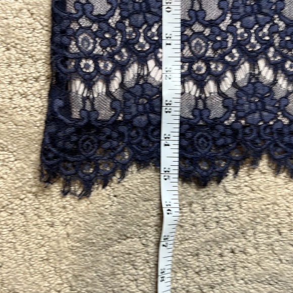 Tibi Navy Lace Long Sleeve Sheath Dress Size 4 - Picture 11 of 15
